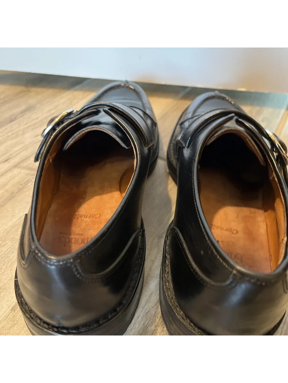 ALLEN EDMONDS CORNELL BLACK MONK STRAP VIBRAM SOLES 10B VGC